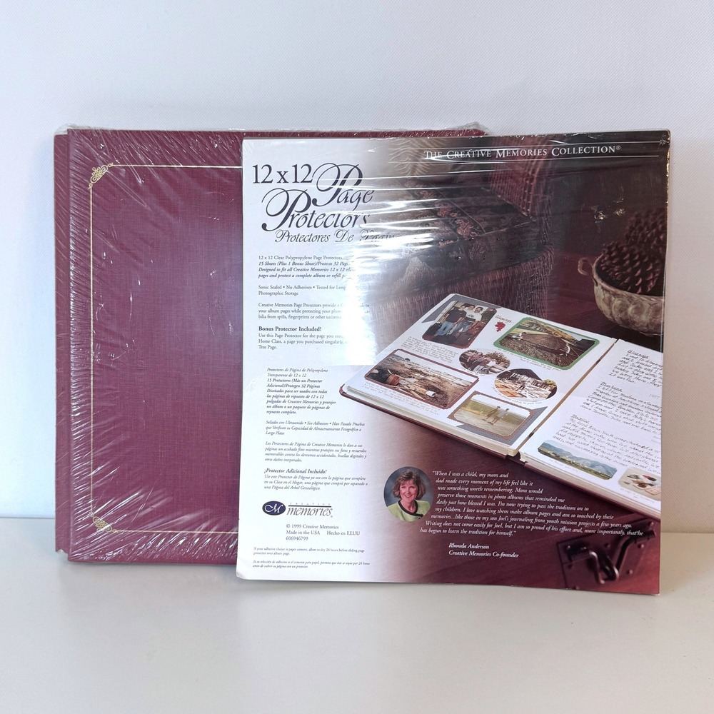 Creative Memories NEW Scrapbook Album Mauve Mulberry + 16 Page Protectors 12x12